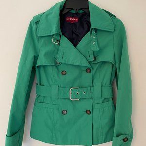 Women's Kelly Green Marona Belted Rain Jacket
